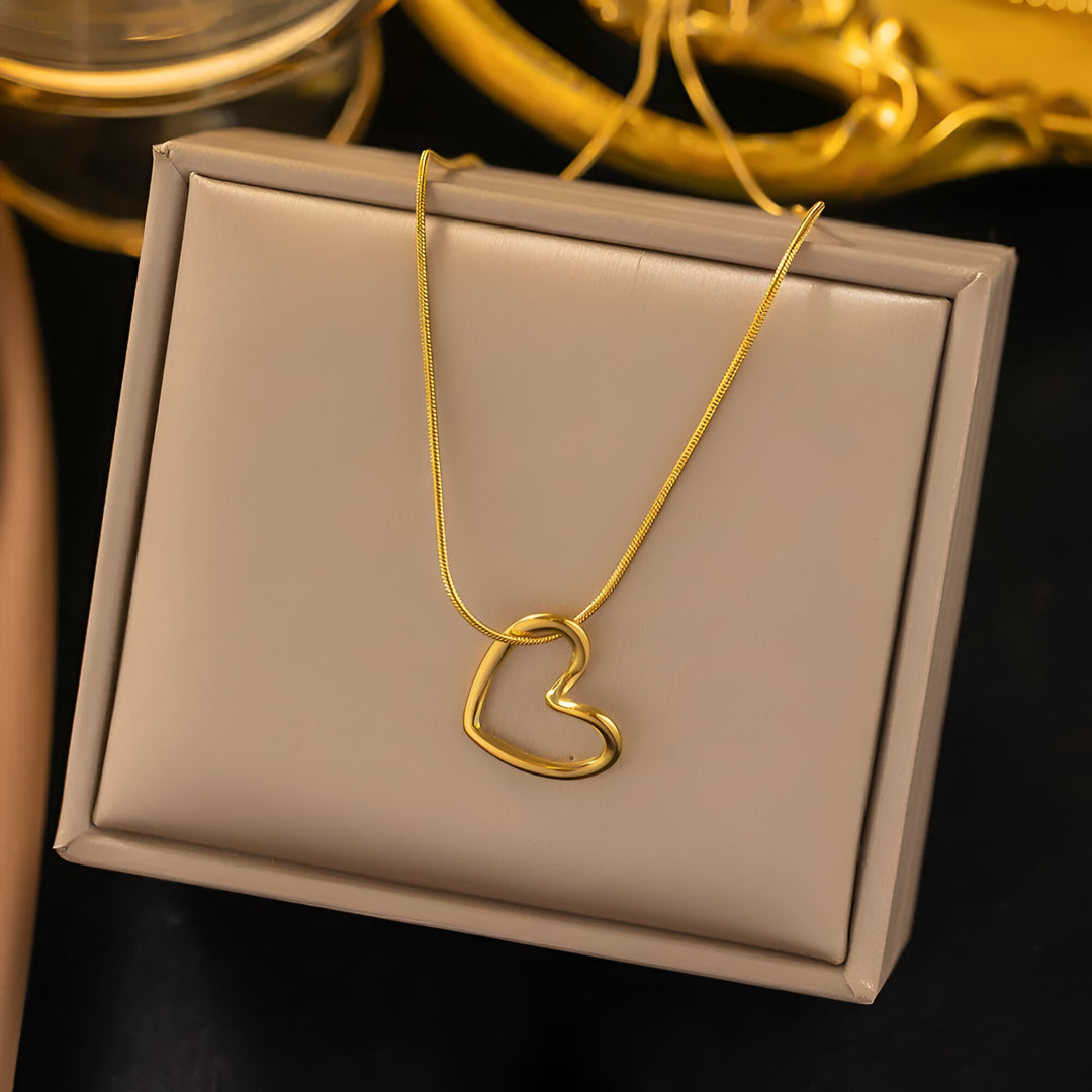 Golden Embrace Heart Pendant