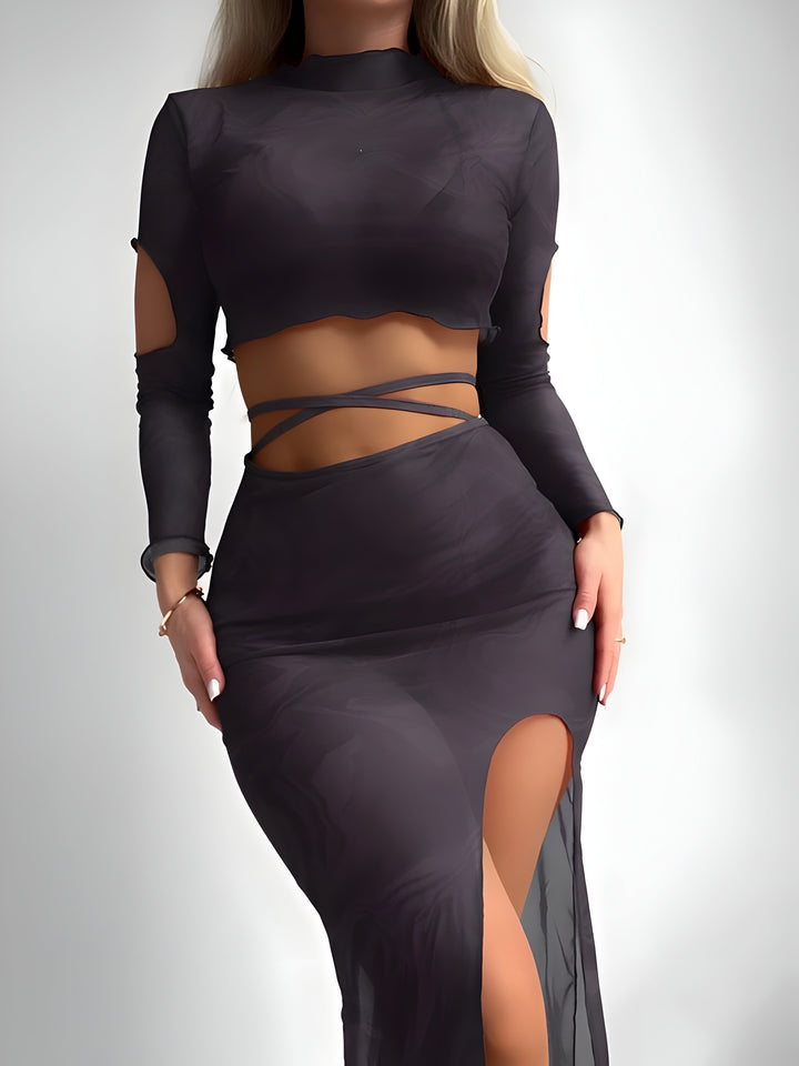 Sienna  Strappy Mesh Dress Set